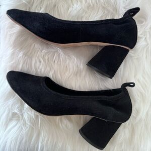 Tory Burch Therese Suede Mid Heel Pumps